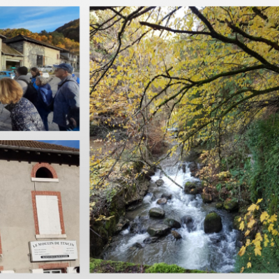 Le moulin (19 ème siècle) et son béal, le lavoir à tête de lion