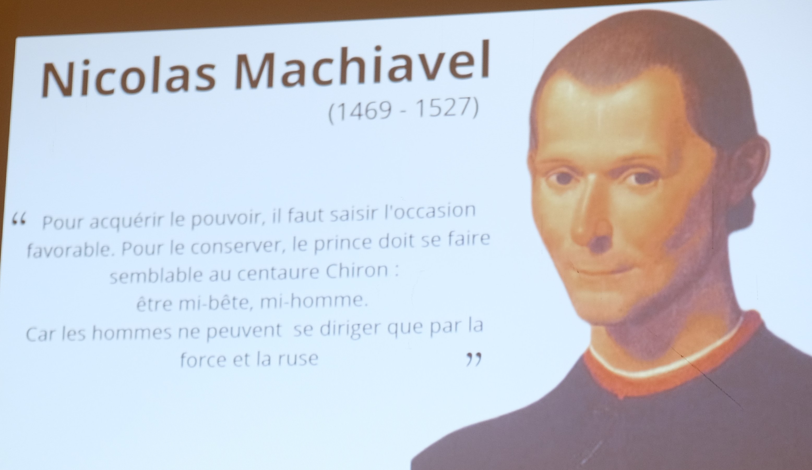 Machiavel, philosophe politique réaliste, pas si machiavélique !