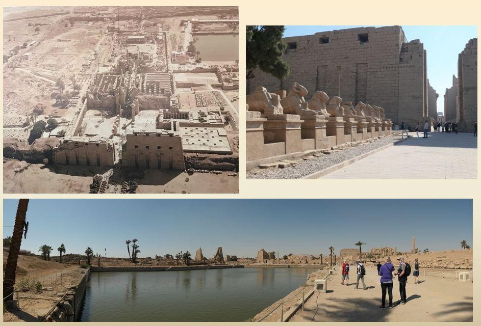 Temples de Karnak, allée des béliers, lac sacré