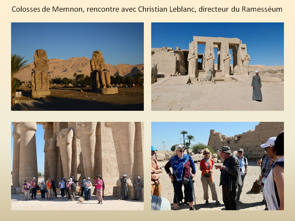 Colosses de Memnon, rencontre avec Christian Leblanc, directeur du Ramesséum 