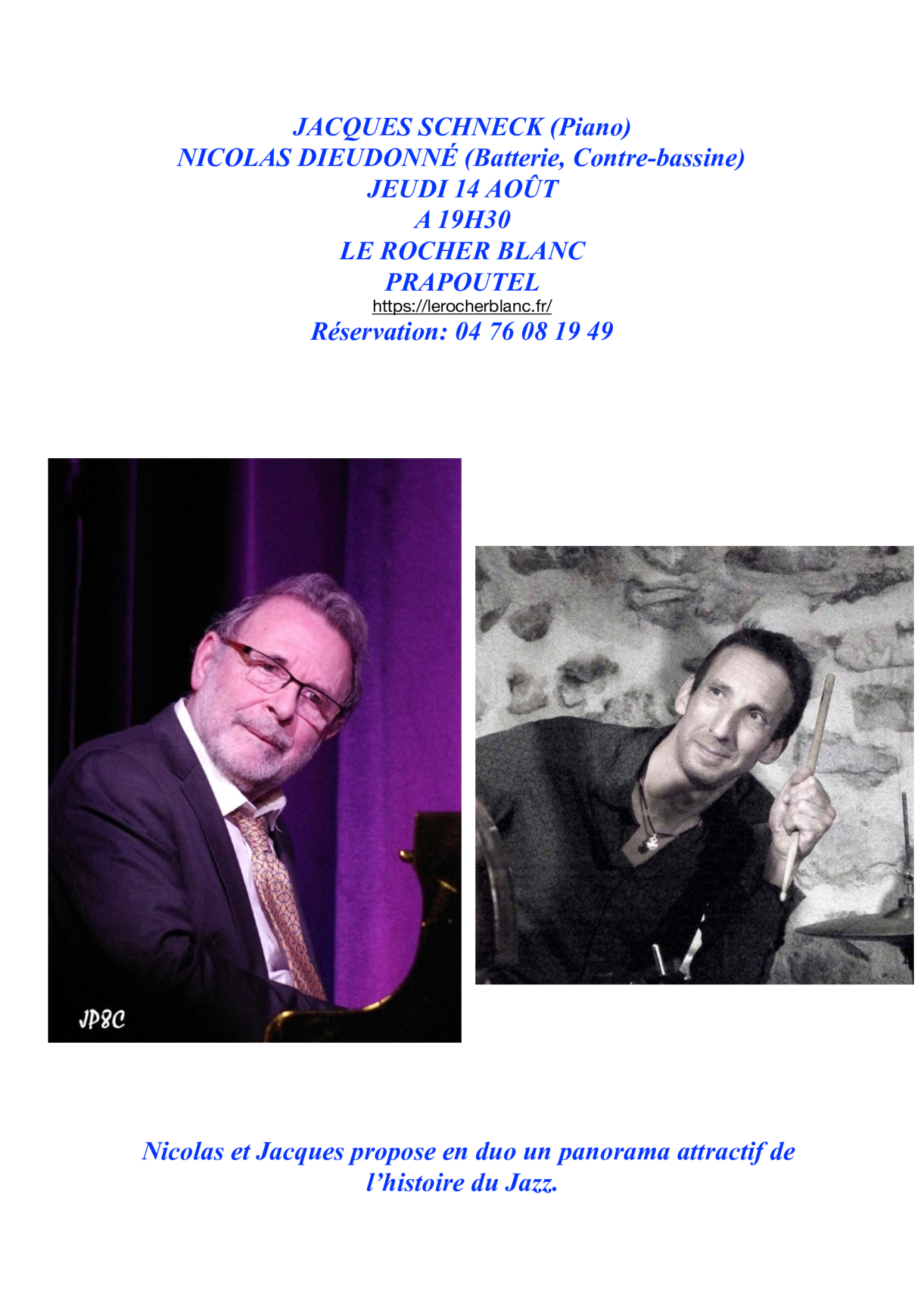 2025 08 14 jacques schneck histoire du jazz a prapoutel avec nicolas dieudonne