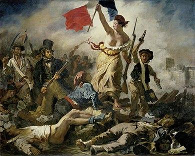 Eugene delacroix le 28 juillet la liberte guidant le peuple