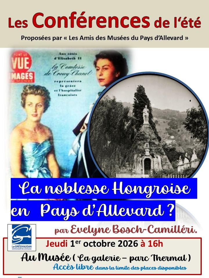 Jeudi 01 10 26 conf la noblesse hongroise en pays allevard