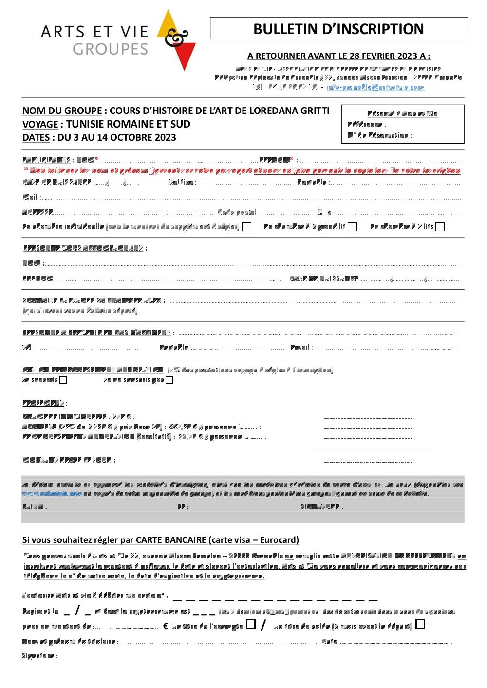 Loredana gritti circuit tunisie romaine 3 14 oct 2023 bulletin inscription